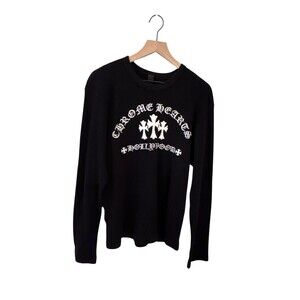 Chrome Hearts Triple Cross Black Thermal Long Sleeve Large Authentic